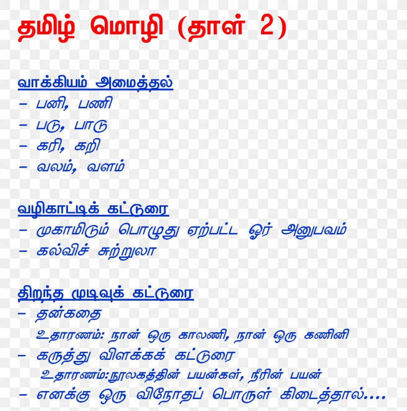 essay is tamil meaning
