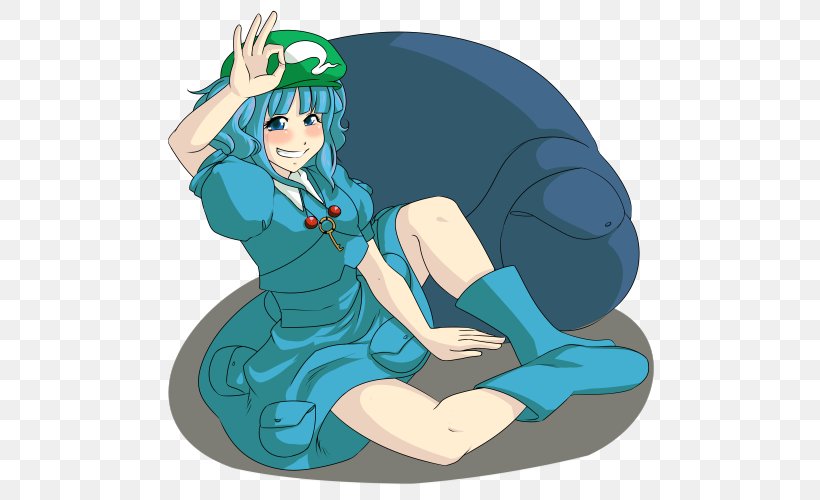 Touhou Project Nitori Kawashiro Clip Art, PNG, 500x500px, Watercolor, Cartoon, Flower, Frame, Heart Download Free