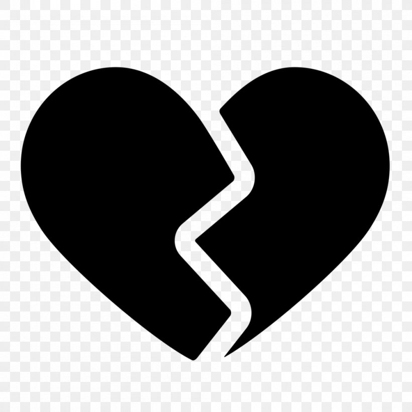 Broken Heart Symbol Clip Art, PNG, 1000x1000px, Broken Heart, Black And White, Breakup, Divorce, Hand Download Free