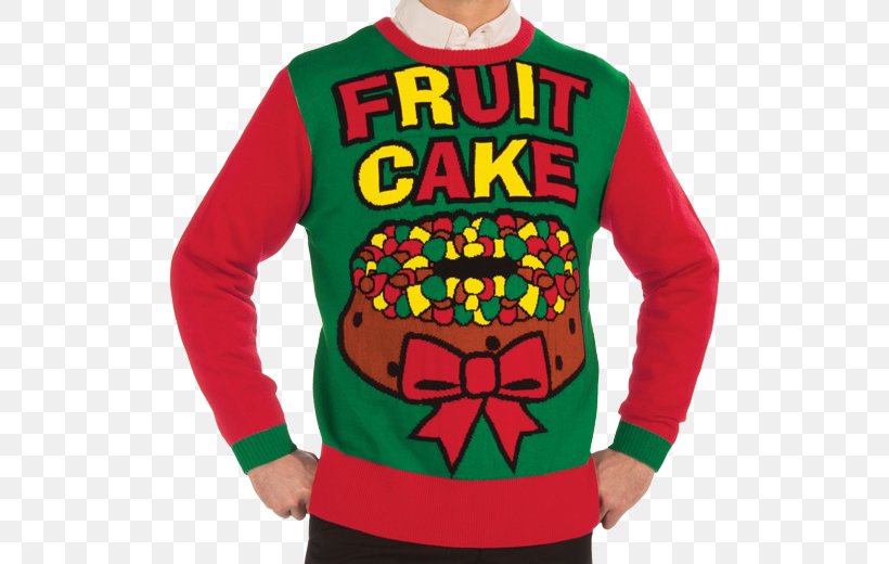 Fruitcake Christmas Jumper T-shirt Sweater, PNG, 520x520px, Fruitcake, Cake, Christmas, Christmas Jumper, Christmas Ornament Download Free
