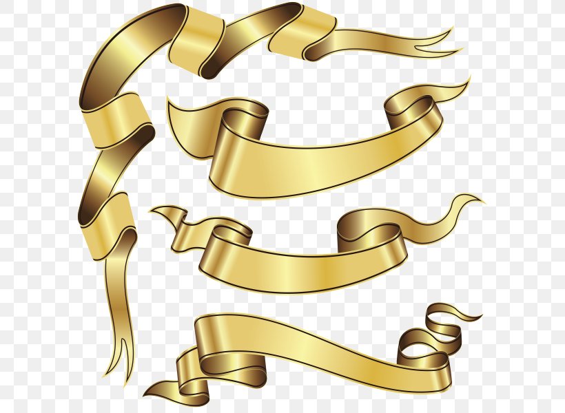 Ribbon, PNG, 600x600px, Paper, Awareness Ribbon, Brass, Gold, Material Download Free