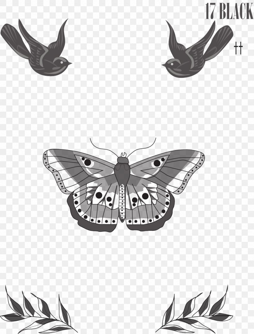 Swallow Tattoo T-shirt One Direction, PNG, 1280x1682px, Tattoo, Abziehtattoo, Black And White, Butterfly, Fashion Download Free