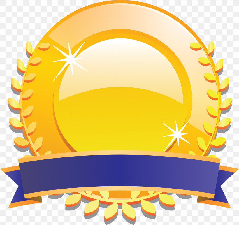 Gold Badge Ribbon Badge Blank Badge, PNG, 3000x2825px, Gold Badge, Blank Badge, Emblem, Logo, Ribbon Badge Download Free
