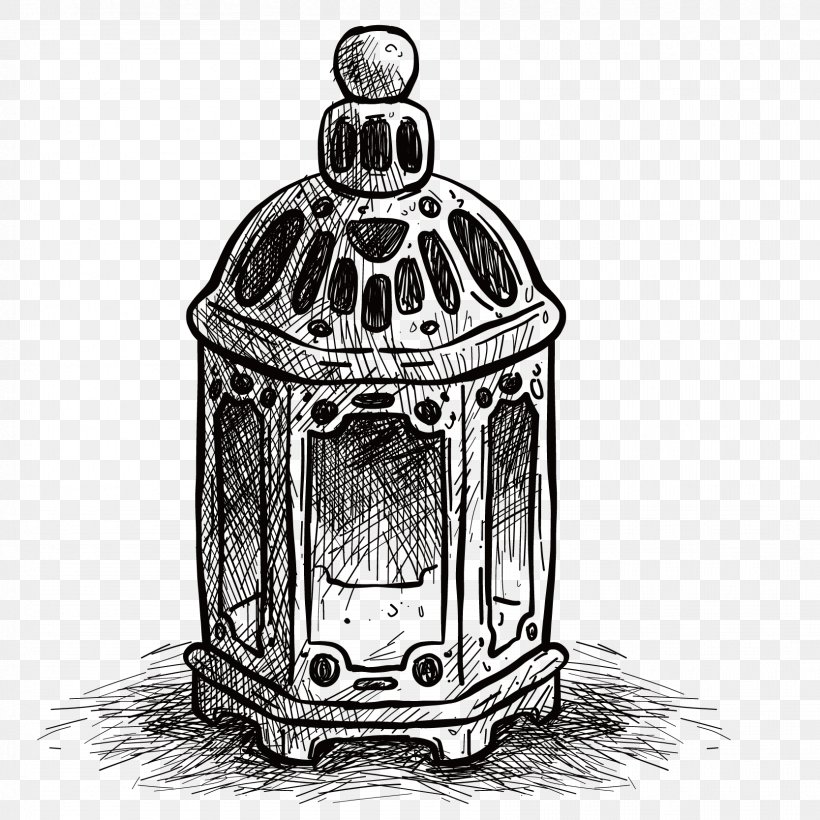 Light Lantern, PNG, 1667x1667px, Light, Black And White, Drawing, Islam, Lantern Download Free