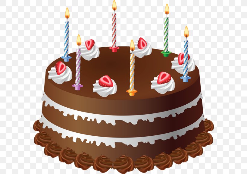 Birthday Cake Chocolate Cake Cupcake Clip Art, PNG, 600x577px, Birthday Cake, Baked Goods, Baking, Birthday, Black Forest Cake Download Free