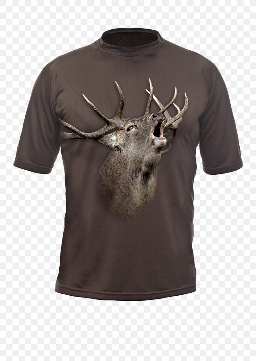 Long-sleeved T-shirt Deer Long-sleeved T-shirt, PNG, 850x1198px, Tshirt, Antler, Blouse, Bluza, Cervus Download Free