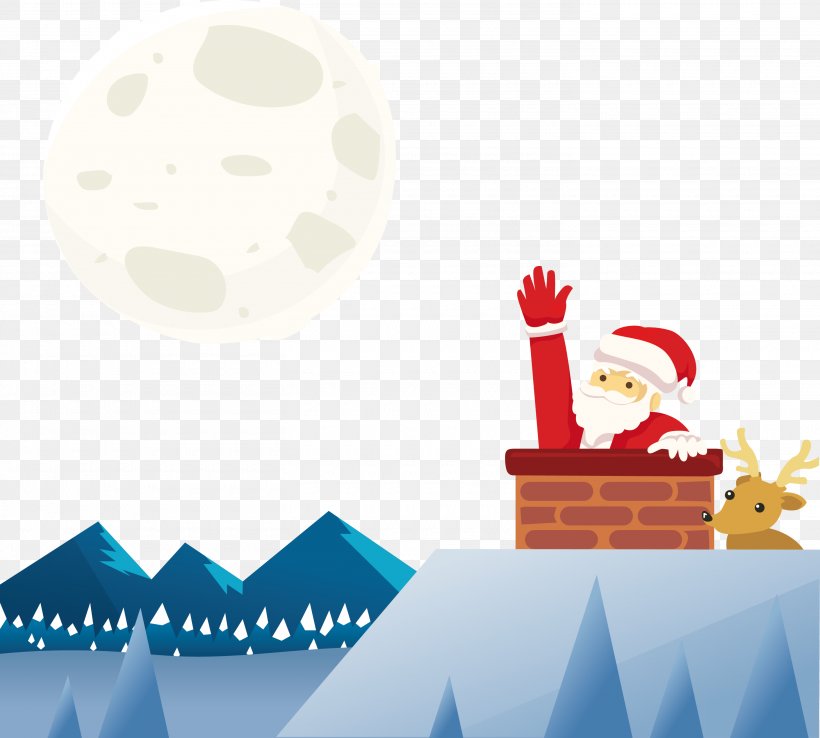 Santa Claus Euclidean Vector Chimney Illustration, PNG, 2920x2630px, Santa Claus, Art, Chimney, Christmas, Element Download Free