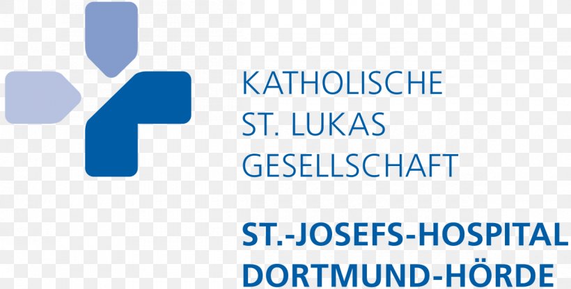 St.-Josefs-Hospital Dortmund Katholische St. Lukas Gesellschaft MbH Logo, PNG, 1200x609px, Hospital, Area, Blue, Brand, Communication Download Free