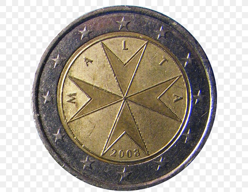 2 Euro Coin Malta Euro Coins Money, PNG, 650x635px, 2 Euro Coin, Brass, Bronze, Coin, Currency Download Free