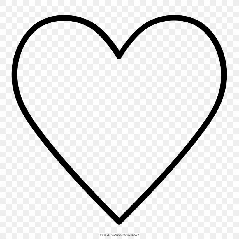 Heart Coloring Book Drawing Ausmalbild Black And White, PNG, 1000x1000px, Watercolor, Cartoon, Flower, Frame, Heart Download Free