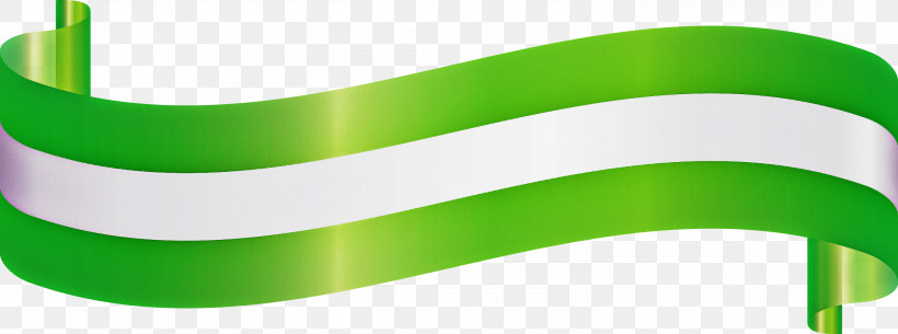 Ribbon S Ribbon, PNG, 3000x1117px, Ribbon, Green, Line, Plastic, S Ribbon Download Free