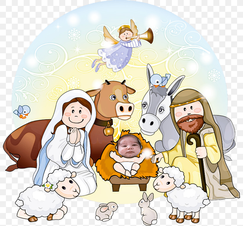 Cartoon Nativity Scene Animal Figure Sharing Interior Design, PNG, 800x764px, Cartoon, Animal Figure, Interior Design, Nativity Scene, Sharing Download Free