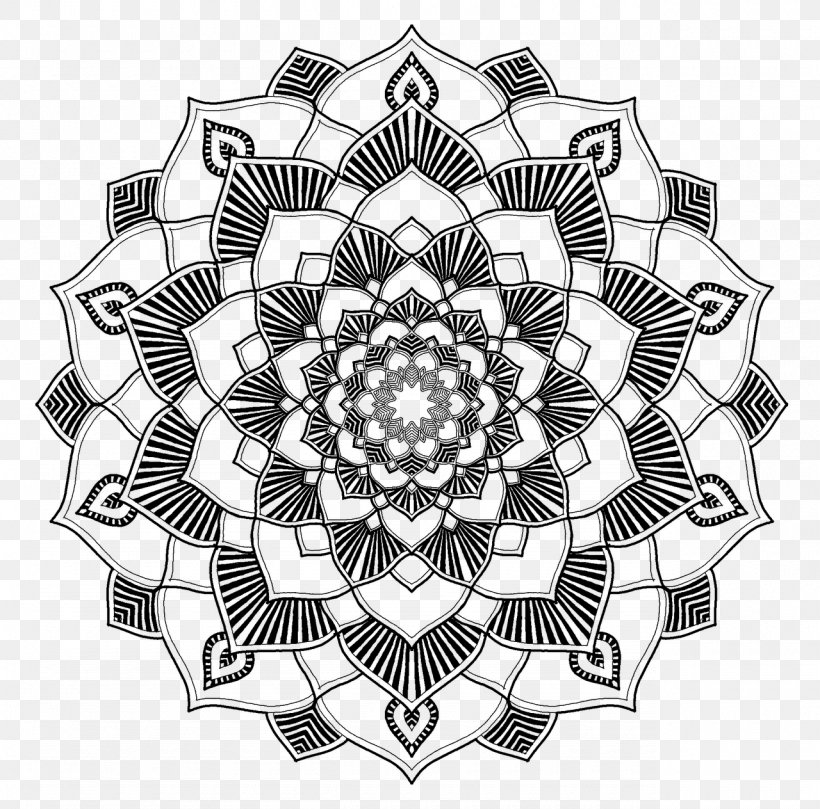 Mandala Coloring Book Sacred Geometry Line Art, PNG, 1280x1264px, Mandala, Art Therapy, Black And White, Coloring Book, Flora Download Free