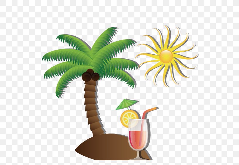 Coconut Trees And Cold Drinks, PNG, 567x568px, Arecaceae, Arecales, Coconut, Coconut Milk, Coconut Water Download Free