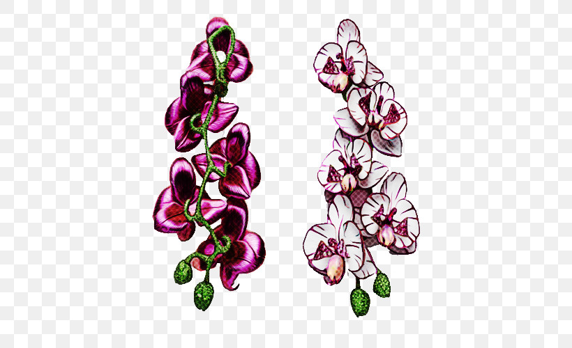 Pink Violet Flower Lilac Plant, PNG, 500x500px, Pink, Earrings, Flower, Jewellery, Leaf Download Free