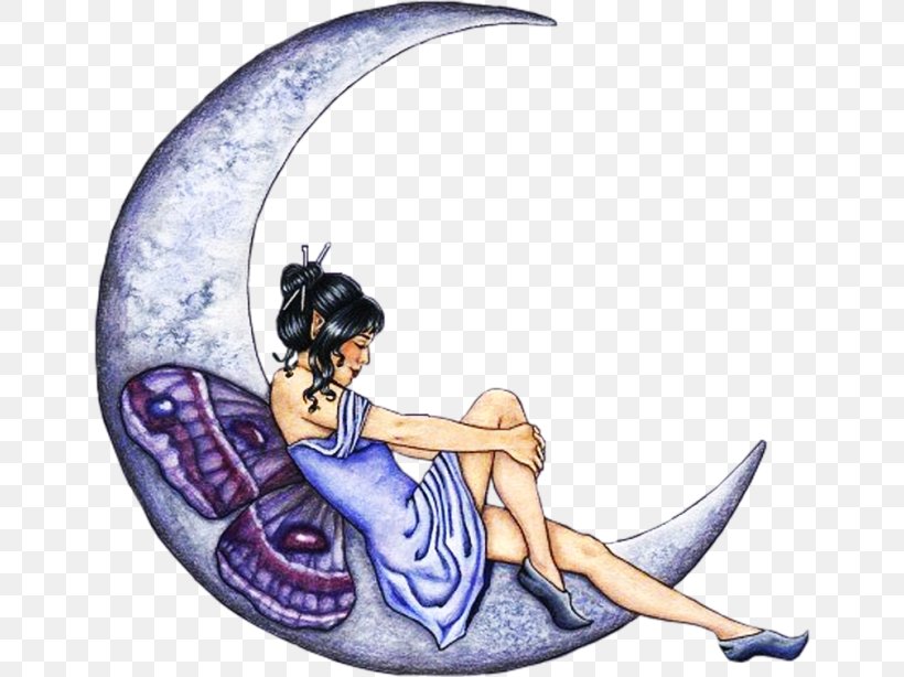 Fairy Painting Moon Fairy Gifts Fairy Tale, PNG, 650x614px, Fairy, Angel, Blue Moon, Craft, Elf Download Free