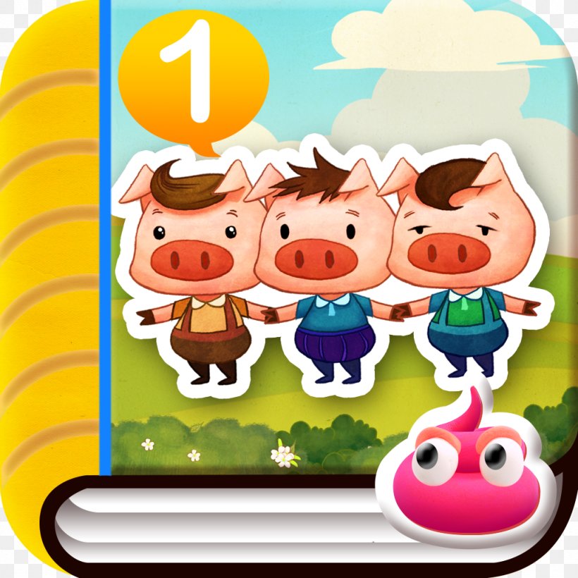 The Three Little Pigs Domestic Pig Fairy Tale, PNG, 1024x1024px, Three Little Pigs, Android, Android Version History, App Annie, Cartoon Download Free