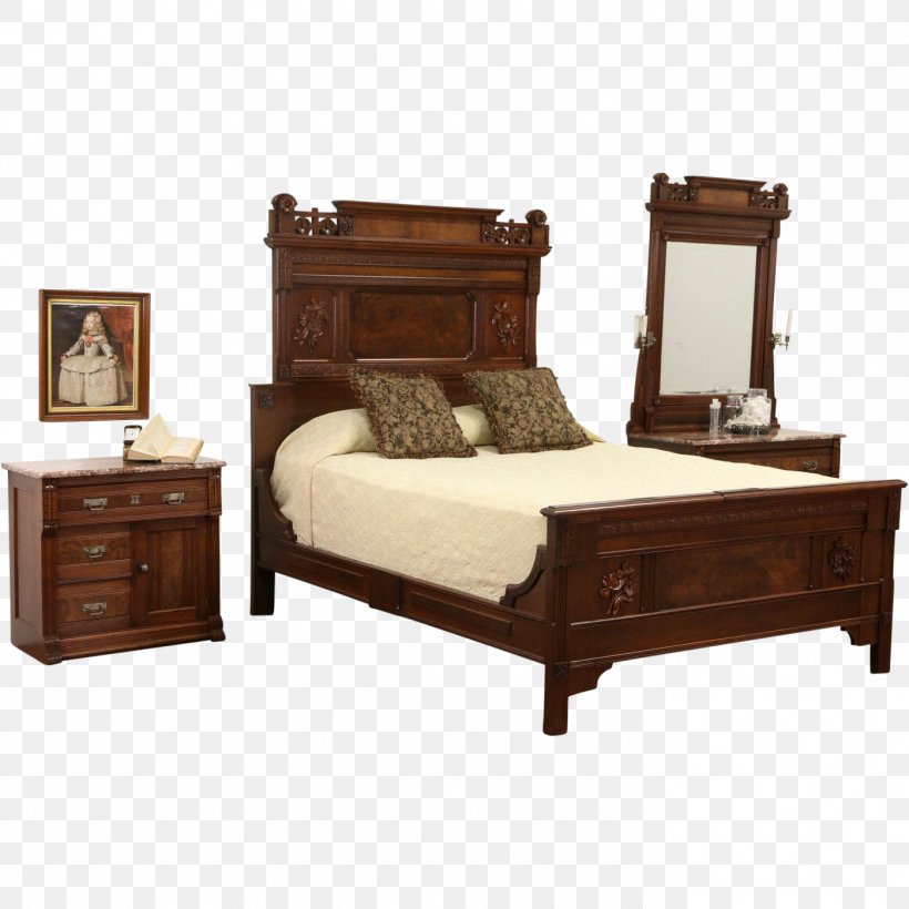 Bedside Tables Bedroom Furniture Sets Bed Frame, PNG, 1398x1398px, Watercolor, Cartoon, Flower, Frame, Heart Download Free