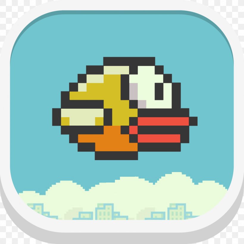 Easy Flappy Bird Yellow Flappy Bird Splashy Fish Video Game, PNG, 1024x1024px, Flappy Bird, Android, App Store, Area, Dong Nguyen Download Free