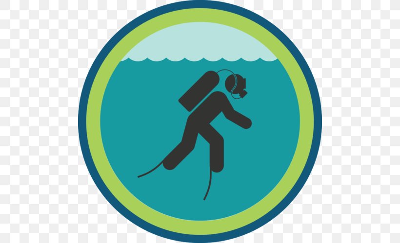 Underwater Diving Scuba Diving Badge Scuba Set Snorkeling, PNG, 500x500px, Underwater Diving, Aqua, Area, Badge, Blue Download Free