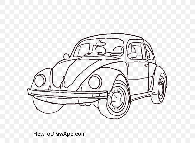 Volkswagen Beetle Compact Car Chevrolet Camaro, PNG, 600x600px, Volkswagen Beetle, Antique Car, Automotive Design, Black And White, Car Download Free