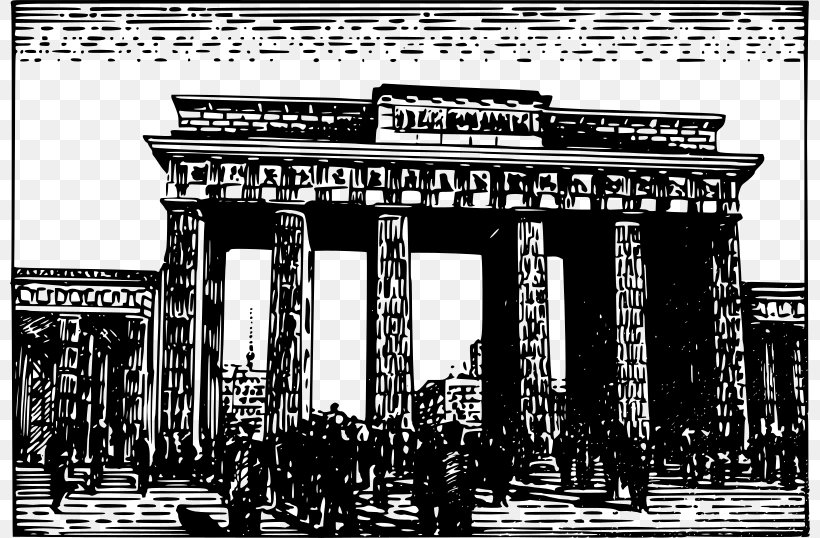 Brandenburg Gate East Germany: A Country Study Clip Art, PNG, 800x538px, Brandenburg Gate, Arch, Architecture, Berlin, Black And White Download Free