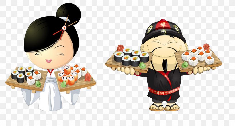 Sushi Japanese Cuisine Cartoon Itamae, PNG, 1300x700px, Sushi, Cartoon,  Chef, Cooking, Figurine Download Free
