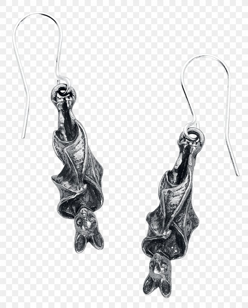 Alchemy Gothic Awaiting The Eventide Earrings E373 Body Jewellery Silver, PNG, 1046x1300px, Earring, Alchemy, Bat, Black, Black And White Download Free