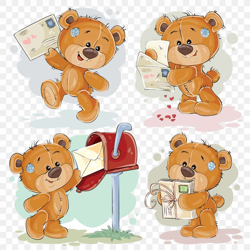 Bear Vector Graphics Clip Art Royalty-free Illustration, PNG, 1600x1600px, Watercolor, Cartoon, Flower, Frame, Heart Download Free