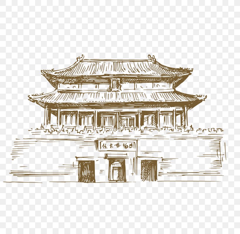 Beijing Wall Decal Tower, PNG, 800x800px, Beijing, China, Chinese Architecture, Drawing, Facade Download Free