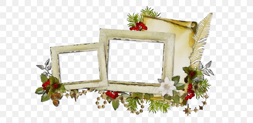 Picture Frame, PNG, 650x399px, Watercolor, Holly, Interior Design, Paint, Picture Frame Download Free