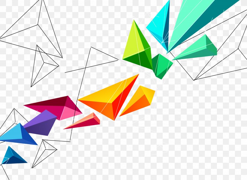 Three-dimensional Geometric Triangle Block, PNG, 3778x2752px, Geometry, Art Paper, Color Gradient, Diagram, Pattern Download Free