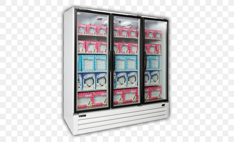 Freezers Refrigerator Refrigeration Kitchen, PNG, 500x500px, Freezers, Cubic Foot, Display Case, Door, Glass Download Free