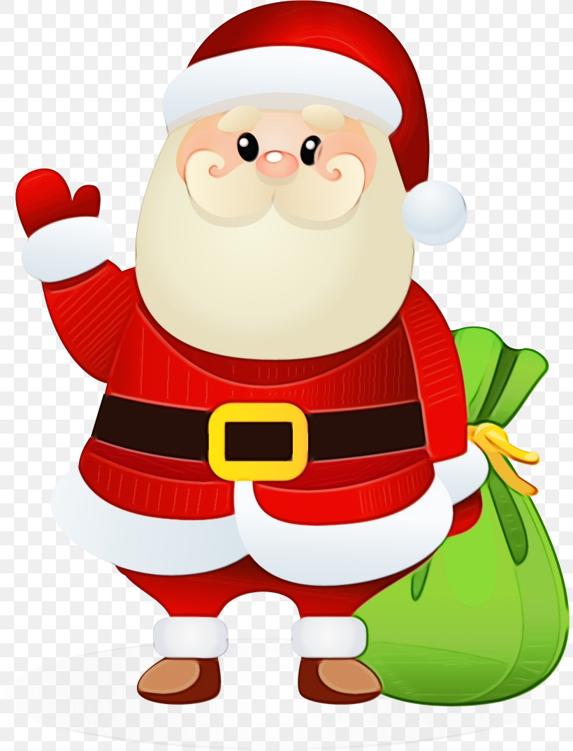 Santa Claus, PNG, 810x1074px, Watercolor, Cartoon, Christmas, Paint, Santa Claus Download Free