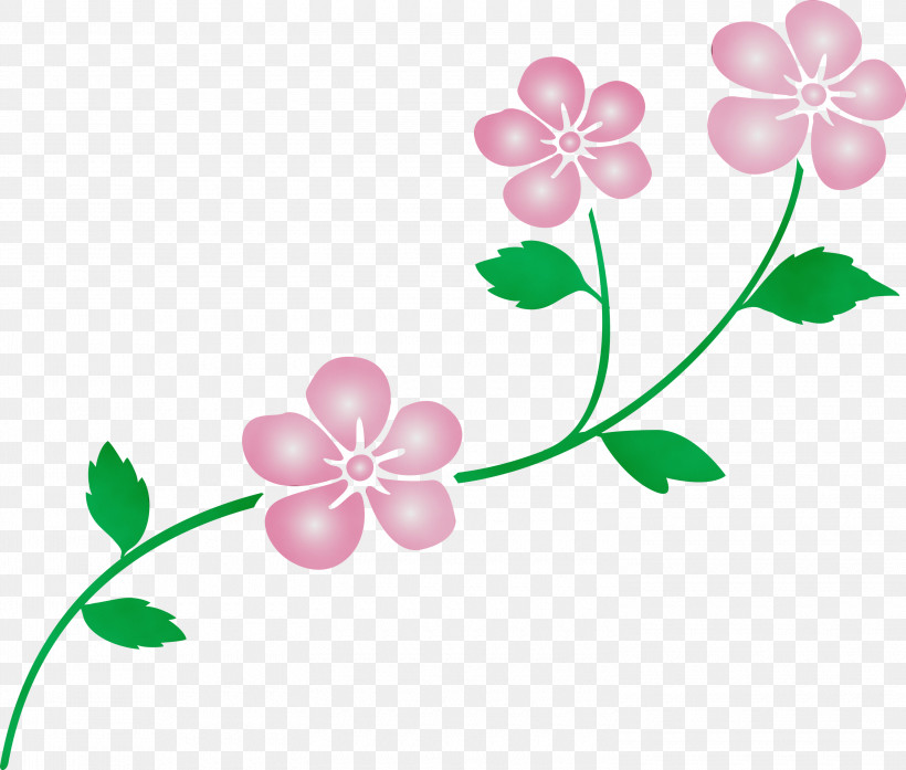 Flower Leaf Plant Pink Petal, PNG, 3000x2551px, Flower Frame, Decoration Frame, Flower, Leaf, Paint Download Free