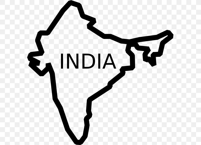 India Clip Art, PNG, 600x593px, India, Area, Art, Black And White, Line Art Download Free