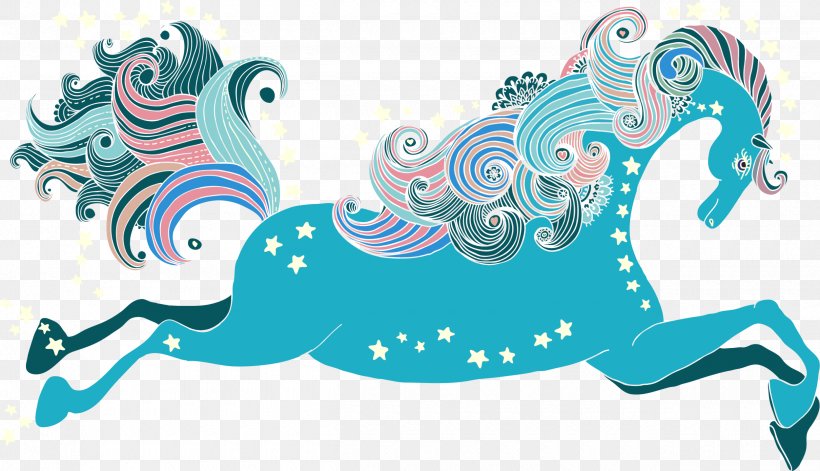 Jump With Horses Pony Jumping Horses Illustration, PNG, 2500x1436px, Horse, Aqua, Art, Blue, Cartoon Download Free