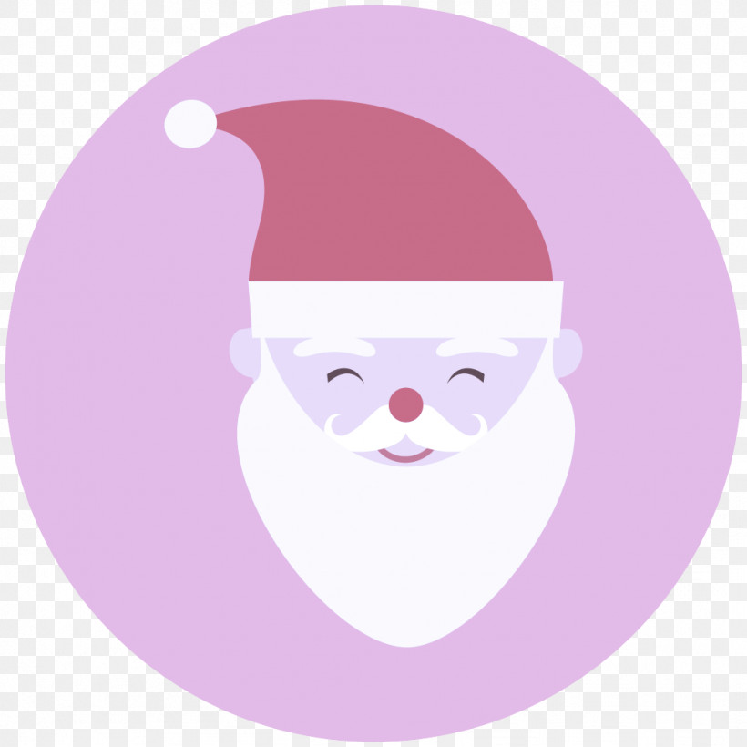 Santa Claus, PNG, 1024x1024px, Purple, Beard, Cartoon, Facial Hair, Nose Download Free