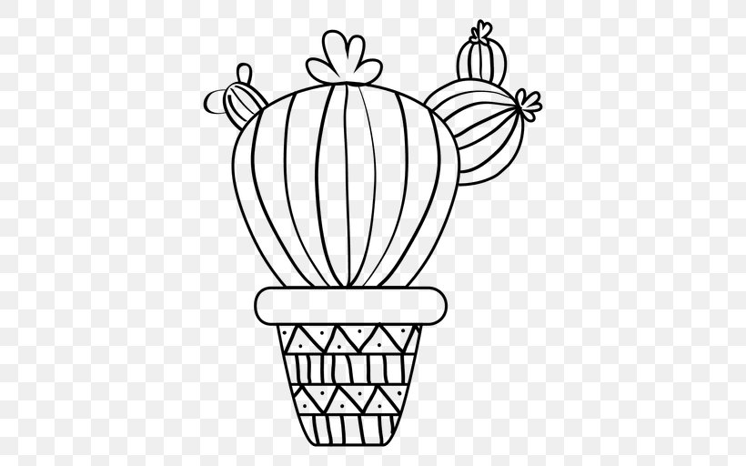 Cactaceae Drawing Silhouette Clip Art, PNG, 512x512px, Cactaceae, Area, Basket, Black And White, Color Download Free