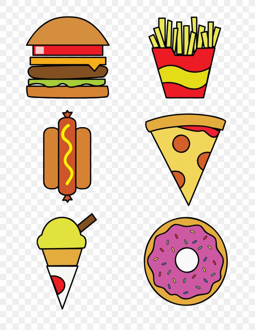 Ice Cream Fast Food French Fries Hamburger Pizza, PNG, 1200x1553px, Ice Cream, Area, Artwork, Cheeseburger, Computer Graphics Download Free