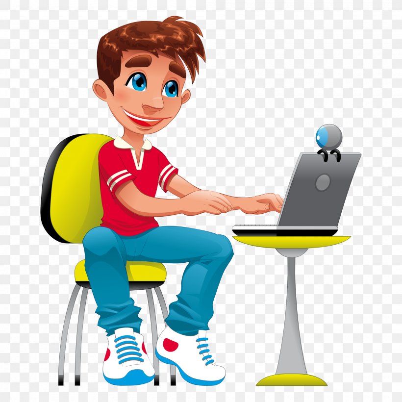 Vector User, PNG, 2000x2000px, Laptop, Art, Boy, Cartoon, Chair Download Free