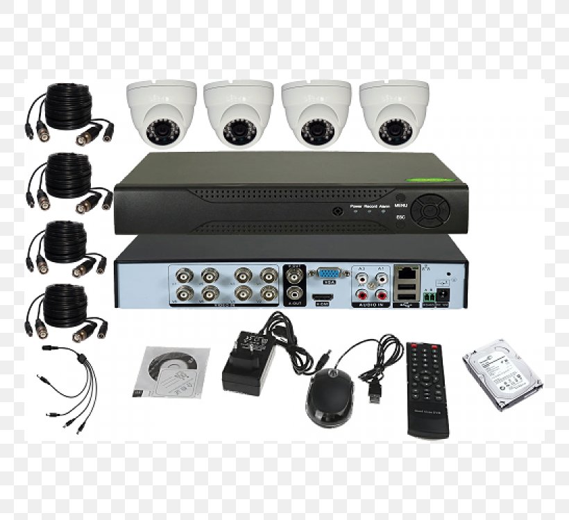 Closed-circuit Television Camera Analog High Definition IP Camera Digital Video Recorders, PNG, 750x750px, Closedcircuit Television, Analog High Definition, Audio Receiver, Camera, Closedcircuit Television Camera Download Free