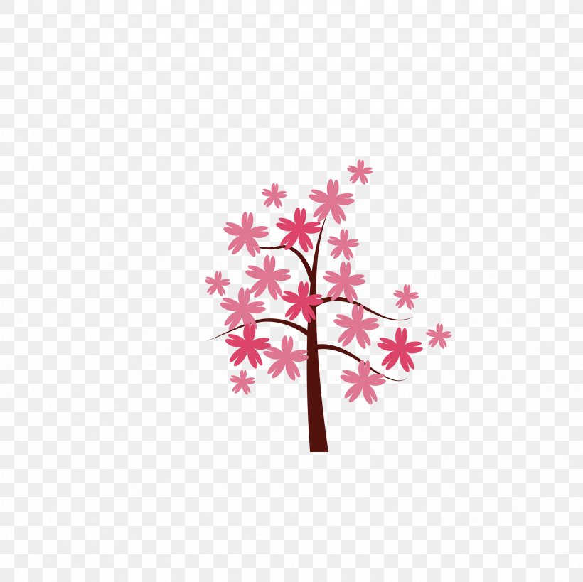Tree Illustration, PNG, 2362x2362px, Tree, Branch, Cartoon, Cherry Blossom, Chi Download Free