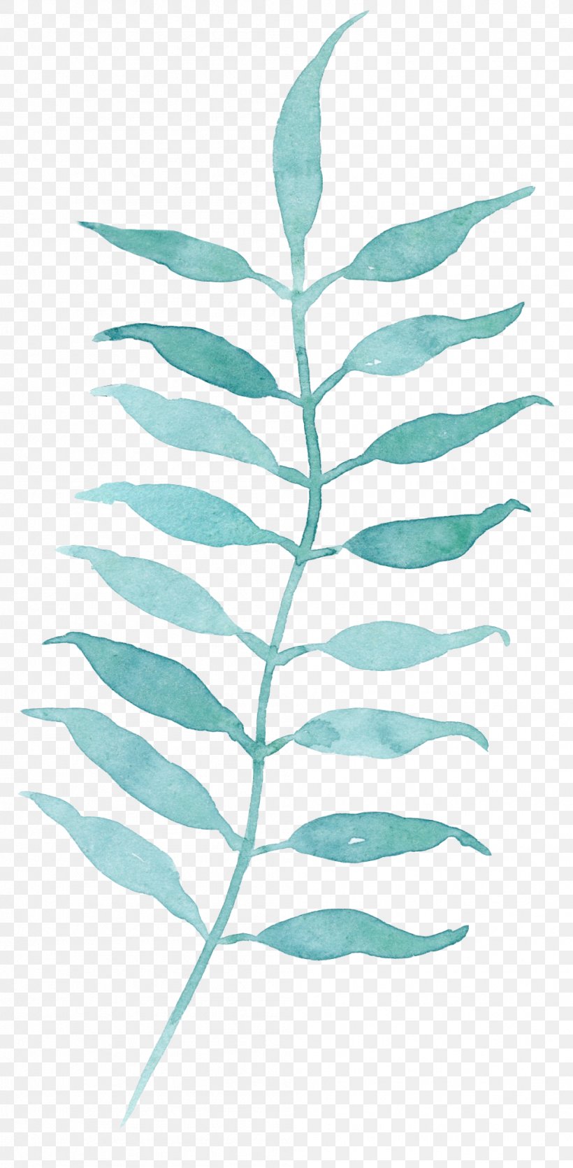 Leaf Poster Painting, PNG, 1001x2040px, Leaf, Aqua, Art, Branch, Canvas Download Free