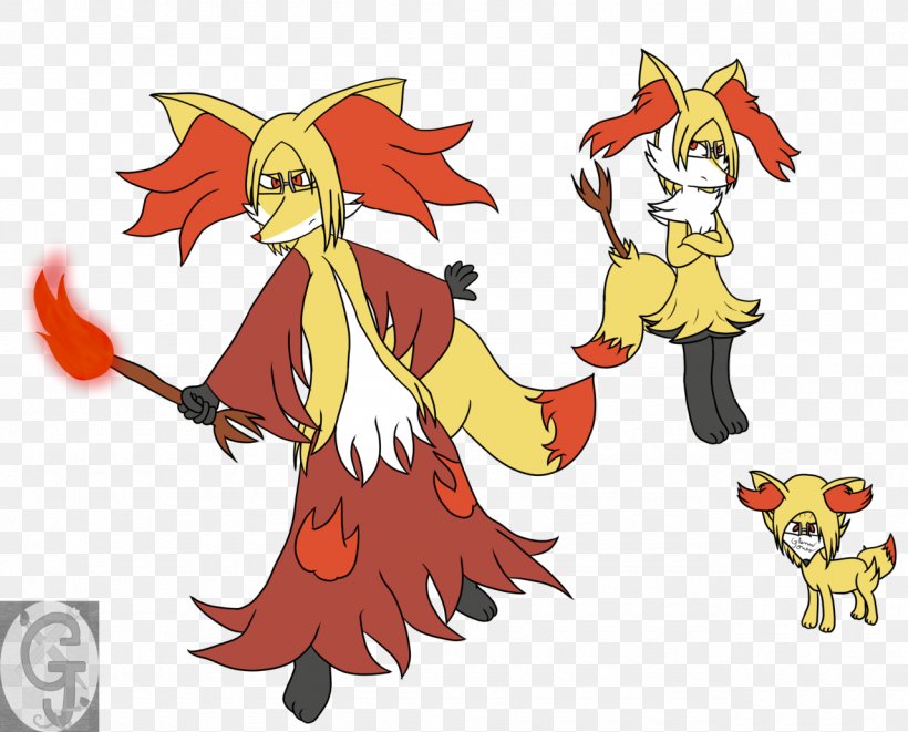 Pokémon X And Y Fennekin Delphox Braixen, PNG, 1280x1033px, Watercolor, Cartoon, Flower, Frame, Heart Download Free