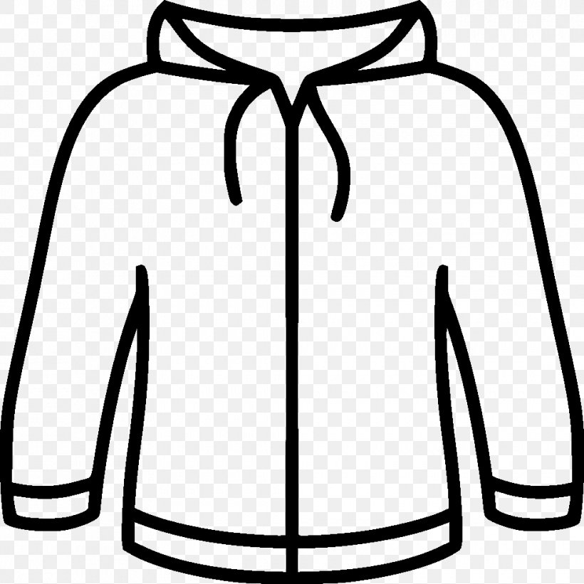 Sweatshirt T-shirt Clip Art Sweater, PNG, 980x982px, Sweatshirt, Blackandwhite, Clothing, Kangaroo Pocket, Line Art Download Free