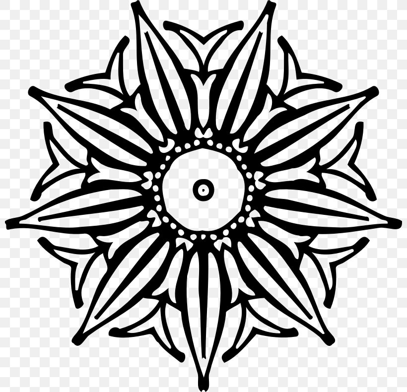 Flower Drawing Clip Art, PNG, 800x790px, Flower, Abstract, Artwork, Black, Black And White Download Free