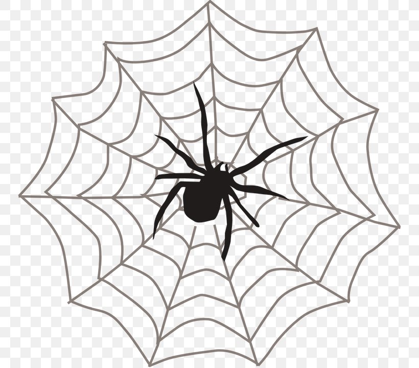 Spider Web Clip Art, PNG, 752x720px, Spider, Area, Black And White, Document, Invertebrate Download Free