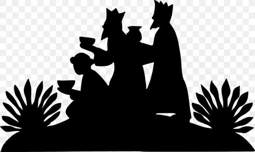 Biblical Magi Silhouette Clip Art, PNG, 863x516px, 3 Wise Men, Biblical Magi, Black And White, Christmas, Hand Download Free