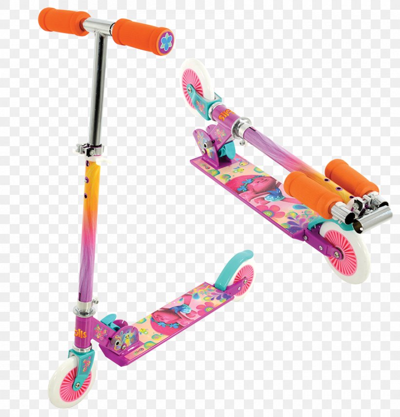 Kick Scooter Hasbro Dreamworks Trolls Hug Time Poppy Wheel, PNG, 900x940px, Scooter, Bicycle Handlebars, Brake, Child, Electric Bicycle Download Free